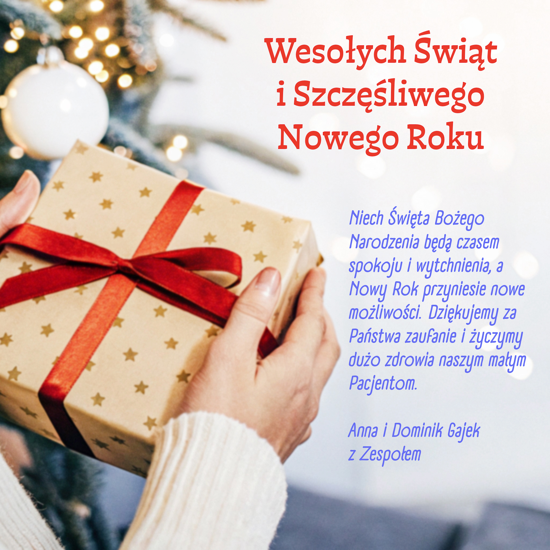 Przychodnia Gajmed życzy wesołych świąt